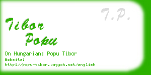 tibor popu business card